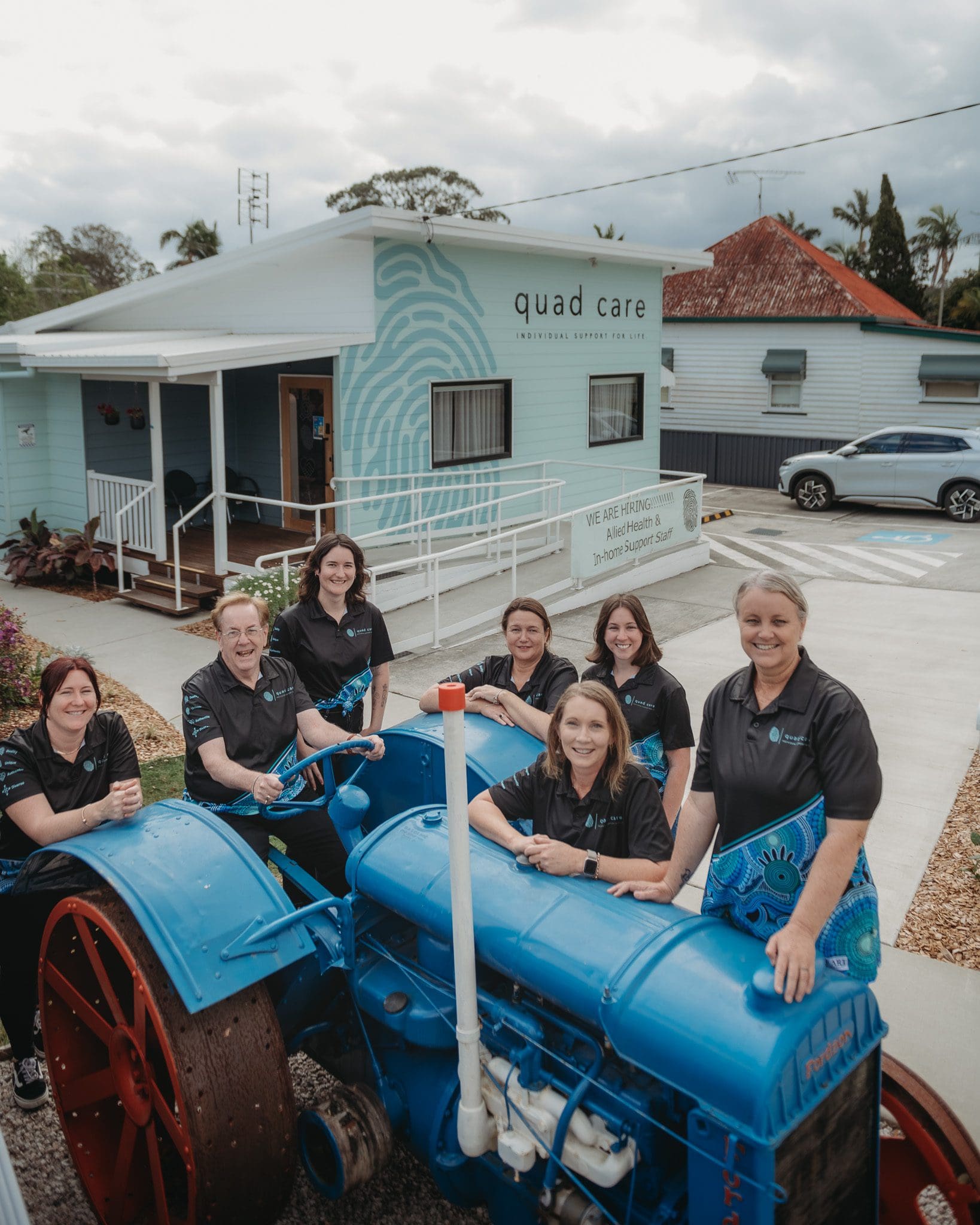 quad care allied health and disability support management team staff at the community hub in woodford